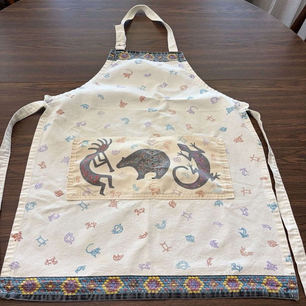 Vintage Kokopelli‎ Apron Southwestern Aztec Print Cottage Kitchen Decor